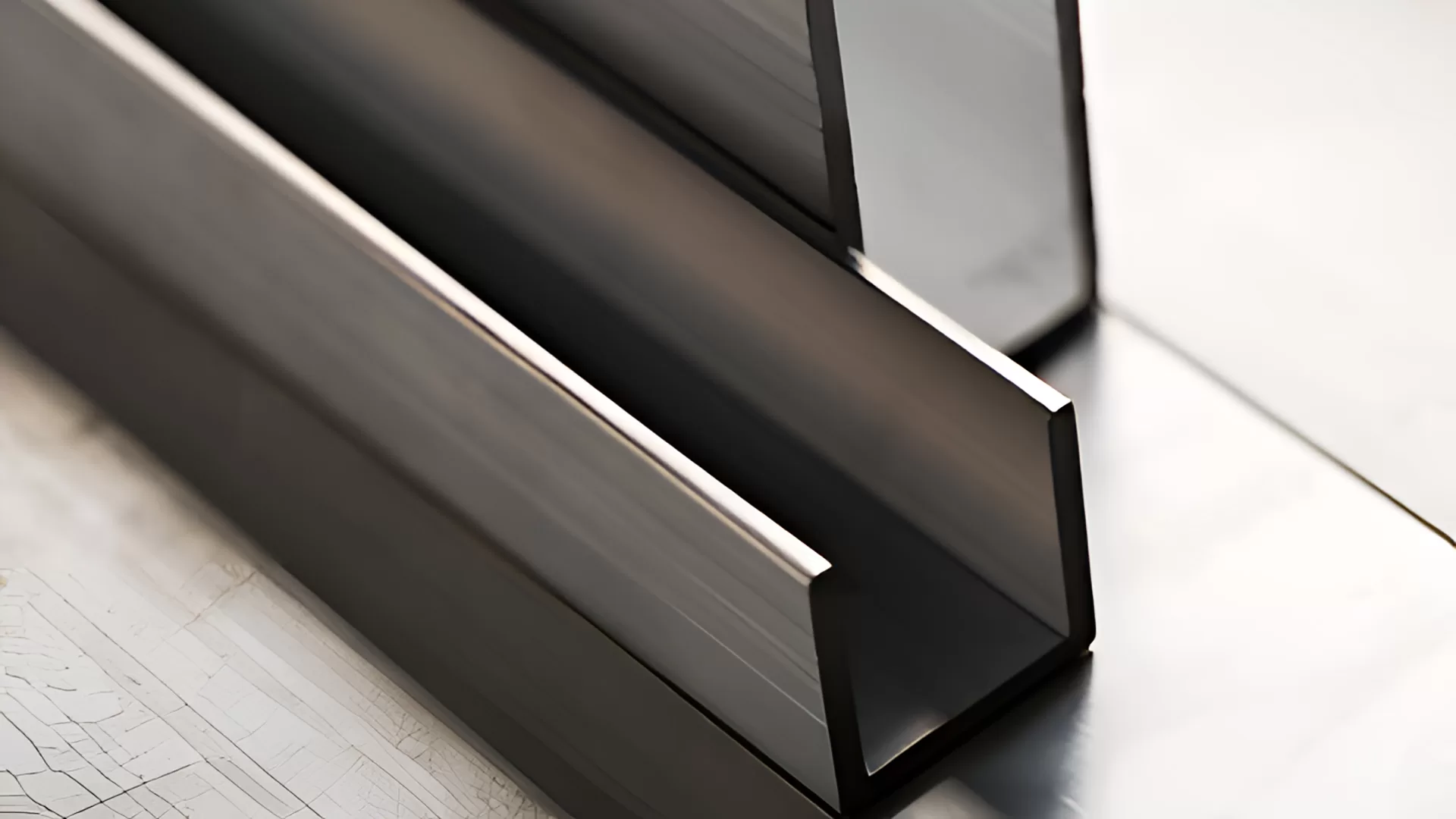 Perfilería De Aluminio - Venta Profesional - Tira T Color Negro